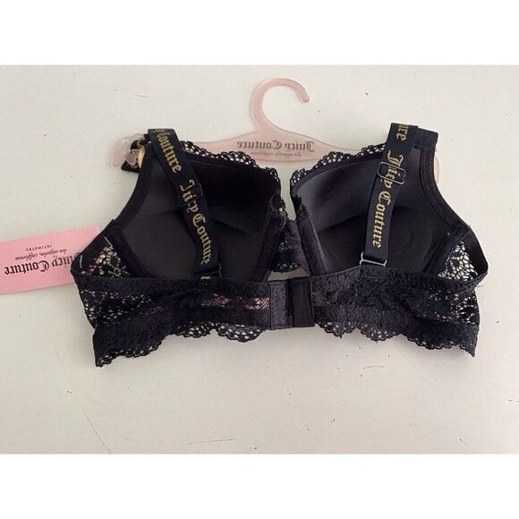 Juicy Couture Sexy Push Up Bra Size 34B Black Lace JC2210C Padded NEW - Picture 6 of 9